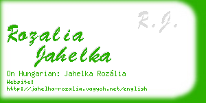 rozalia jahelka business card